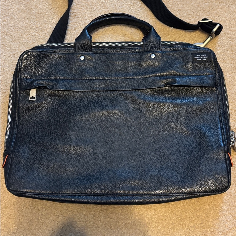 Jack spade ♠️ leather brief case - Picture 2 of 7